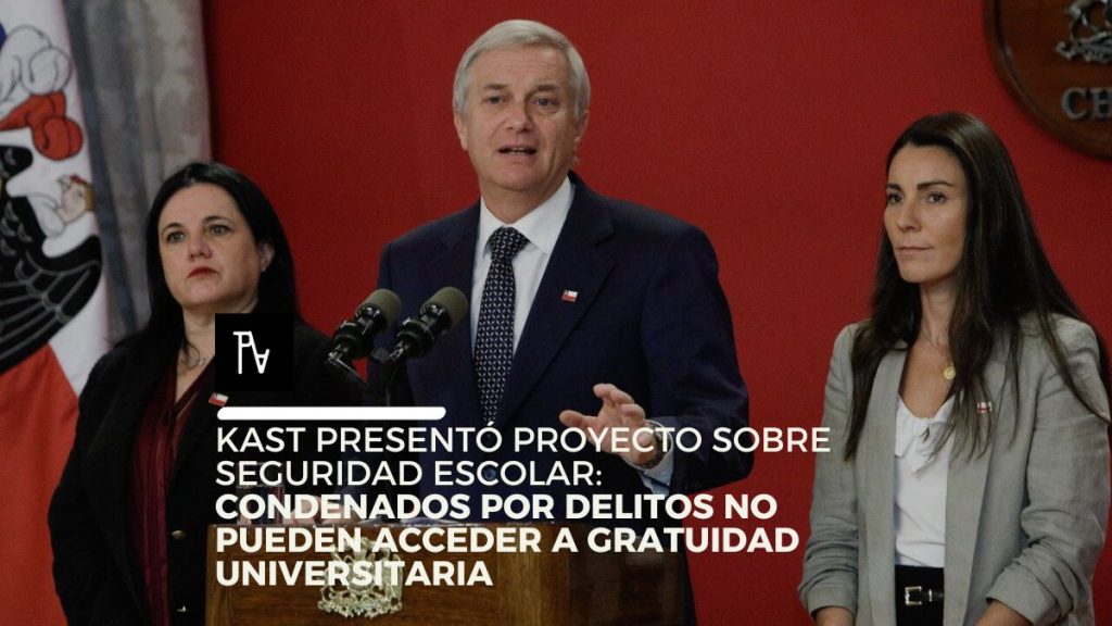 Trabajando para usted seguridad escolar proyecto Kast Chile educación